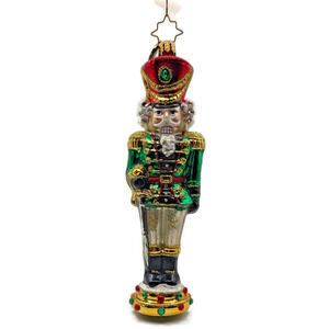 Christopher Radko Attention Tall Nutcracker Soldier Christmas Tree Ornament